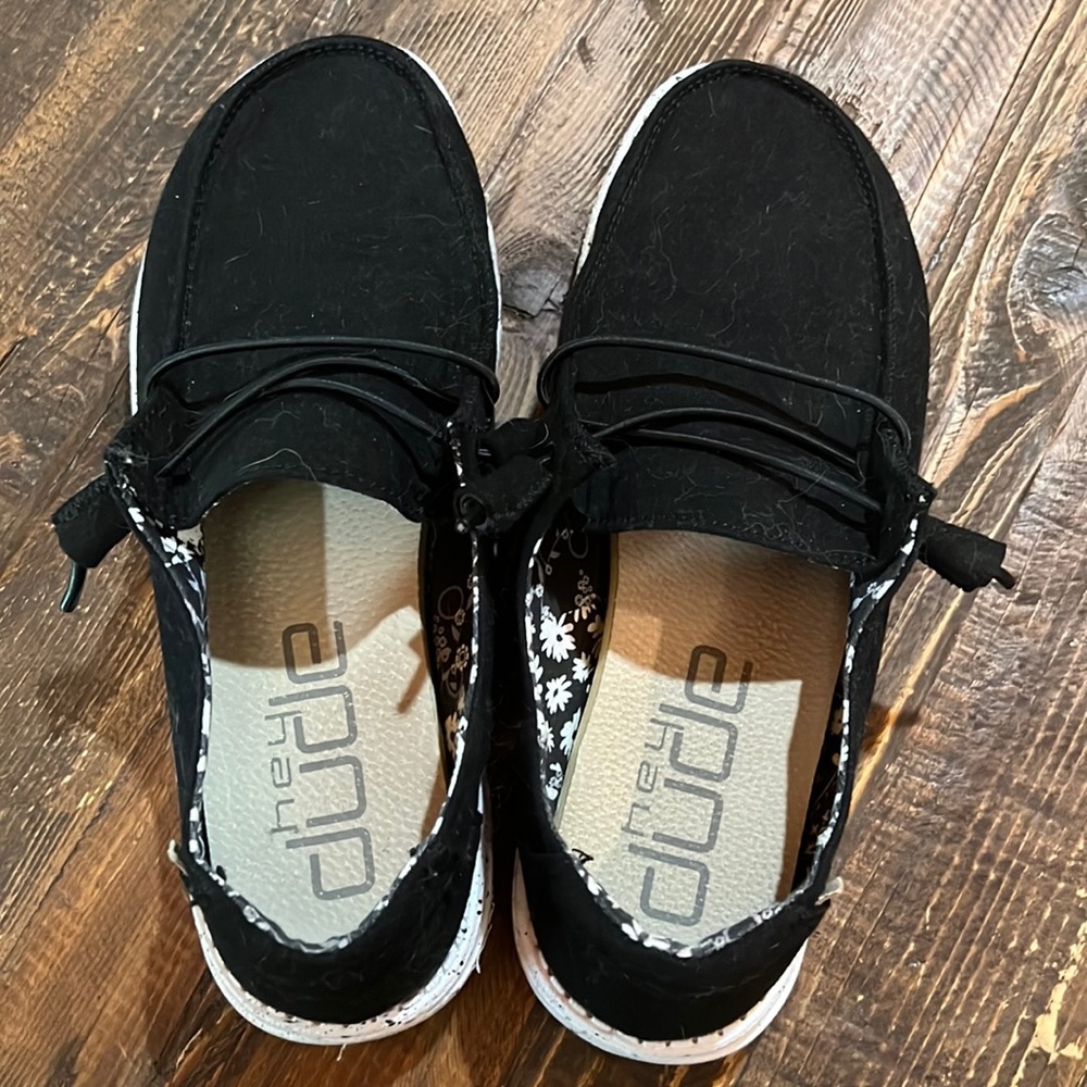 Black Hey Dude Women’s shoes. Size 8. Great condition!